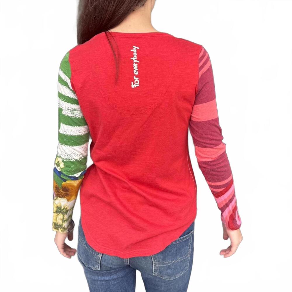 Desigual Patchwork Floral Pattern Long Sleeve Shi… - image 3